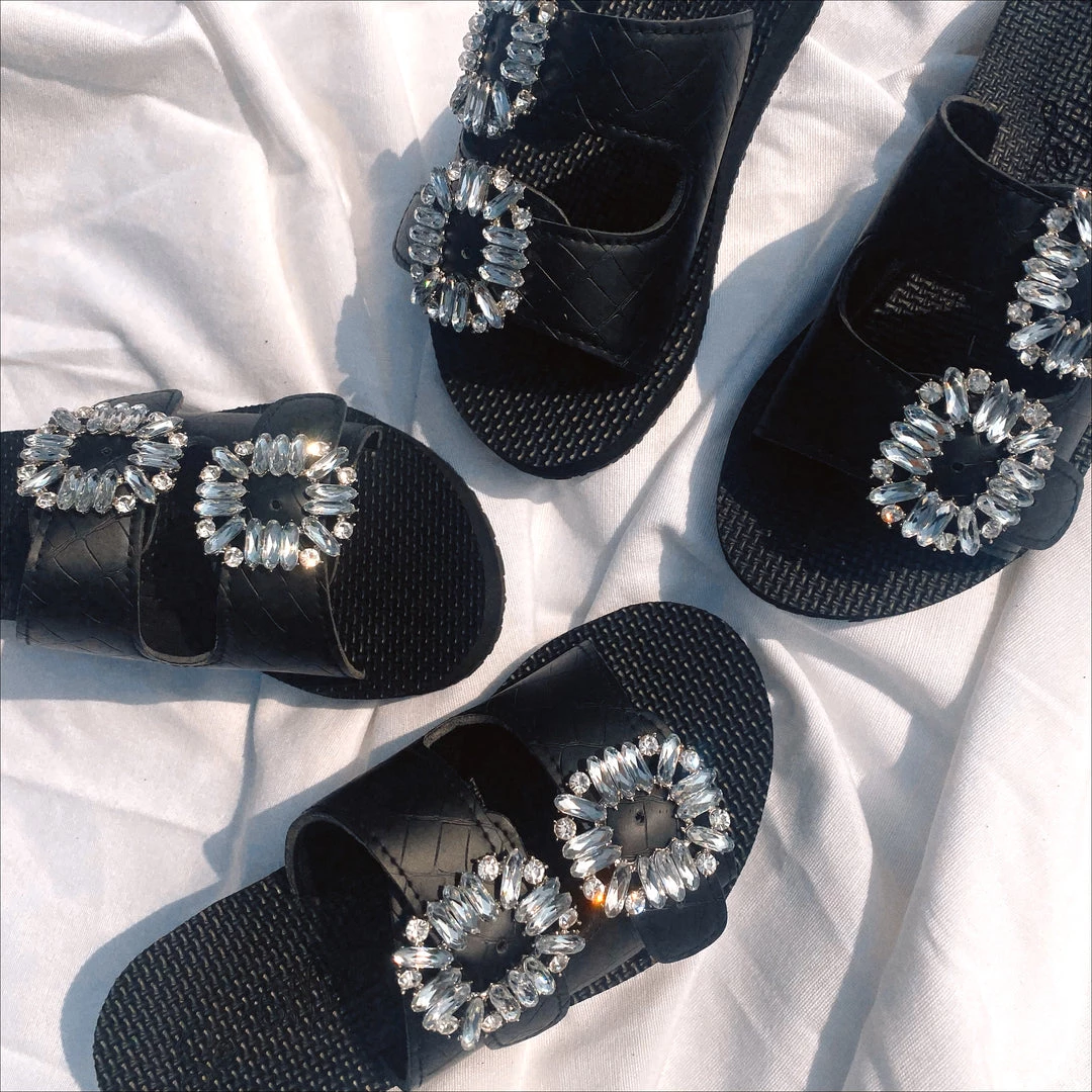 Au Darling Rhinestone Buckle Sandals Accessories