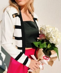 Au Darling Camille Black & White Jacket Clothing