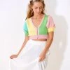 Au Darling Candy Knit Cropped Sweater