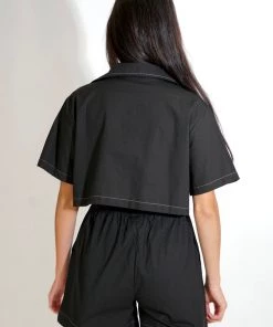 Au Darling Clothing Black Embroidered Shorts