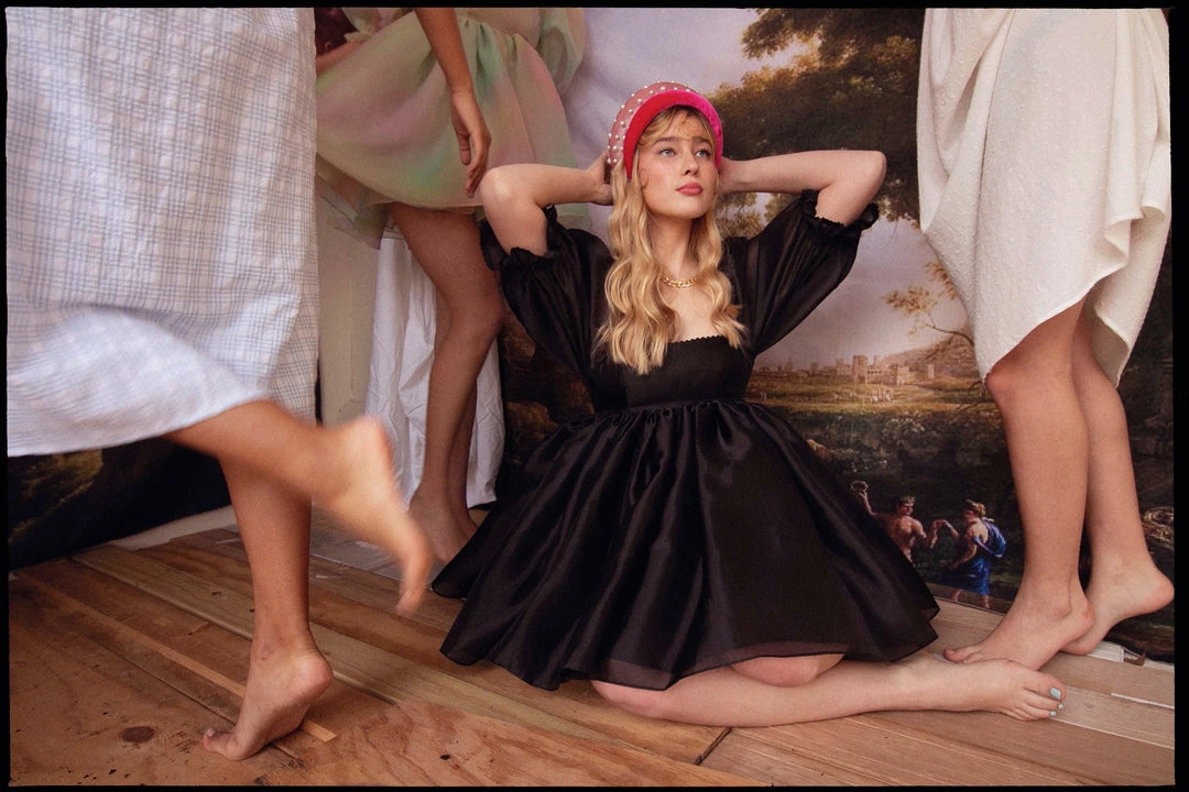 Selkie Clothing The Caviar Puff Dress