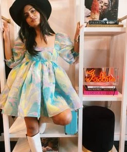 Selkie Clothing Electric Lady Puff Dress