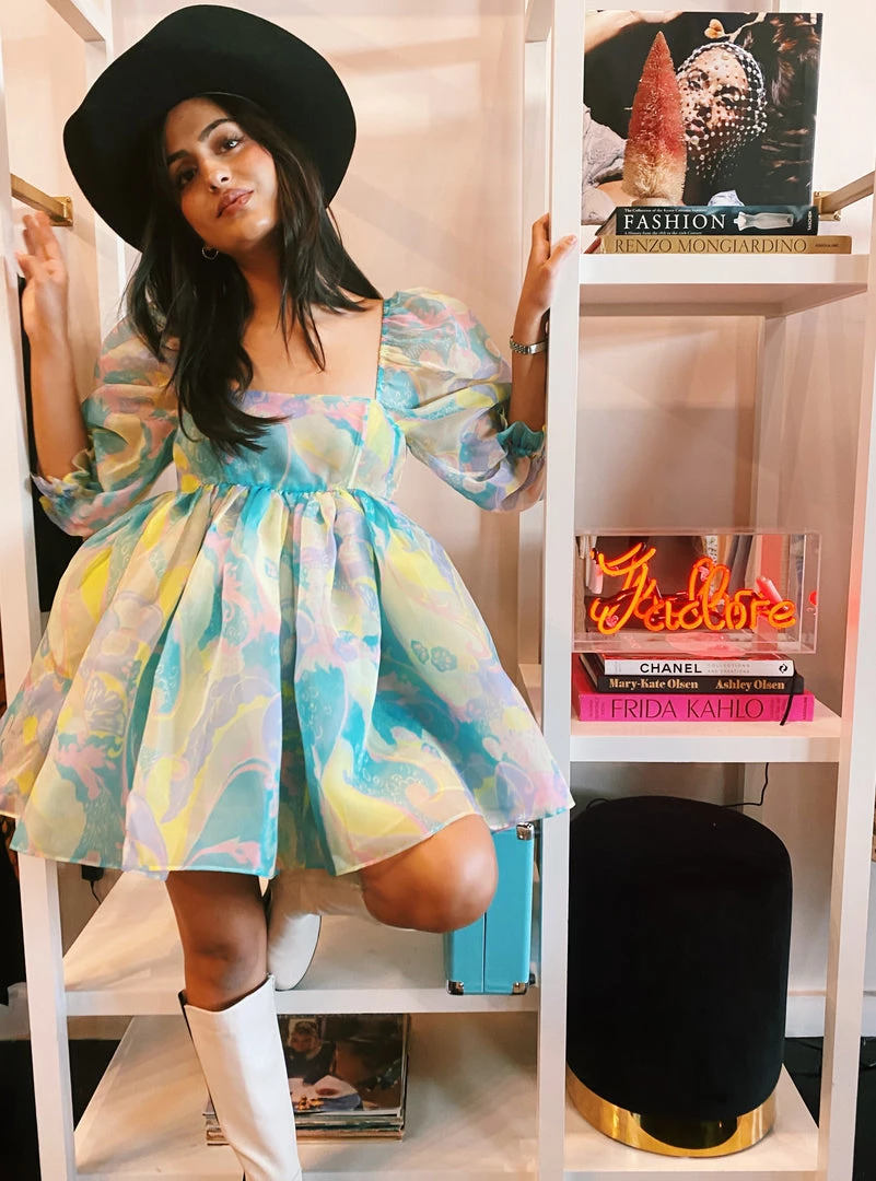 Selkie Clothing Electric Lady Puff Dress