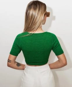 Au Darling Emerald Knit Mini Top