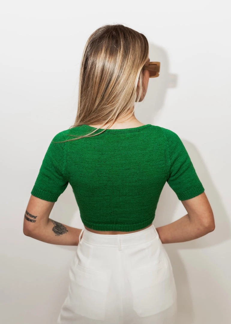 Au Darling Emerald Knit Mini Top