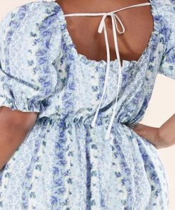 Au Darling Clothing Sophie Blue Babydoll Dress
