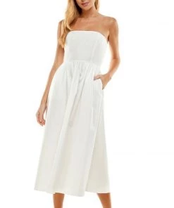 Au Darling Gemma White Strapless Dress Clothing