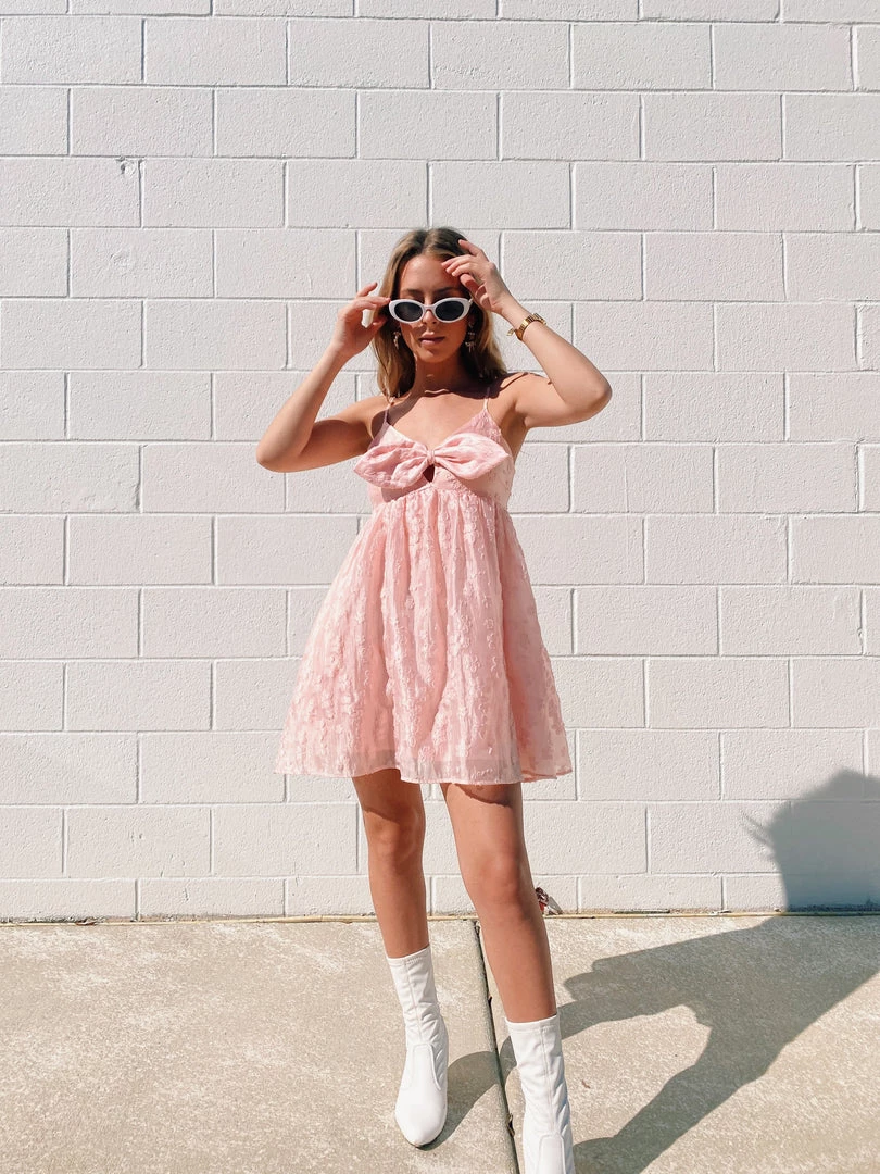 Au Darling Pink Love Babydoll Dress Clothing