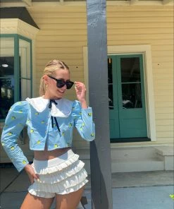 Sister Jane Blue Lemonade Cropped Top