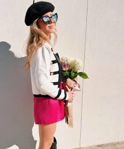 Au Darling Camille Black & White Jacket Clothing