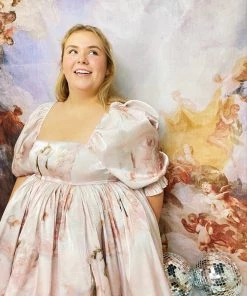 Selkie Bleached Peach Venus Puff Dress Clothing