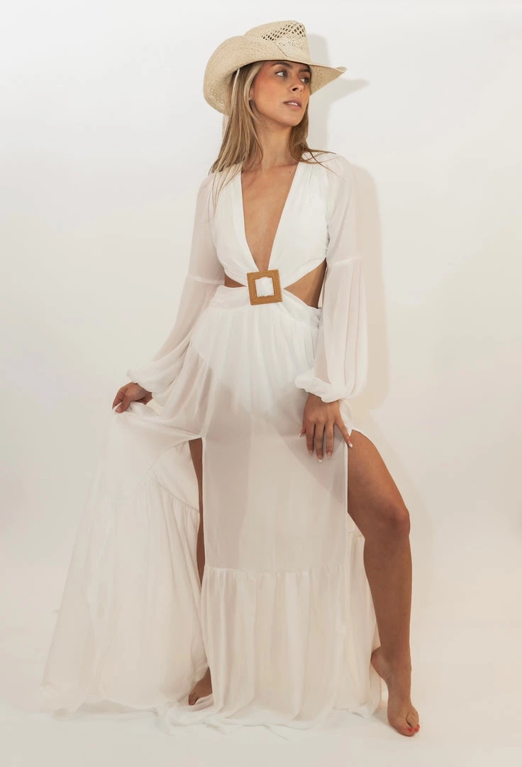 Au Darling Clothing White Coverup Gown