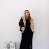 Au Darling Clothing Black Knit Maxi Dress