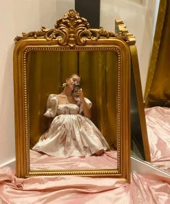 Selkie Bleached Peach Venus Puff Dress Clothing