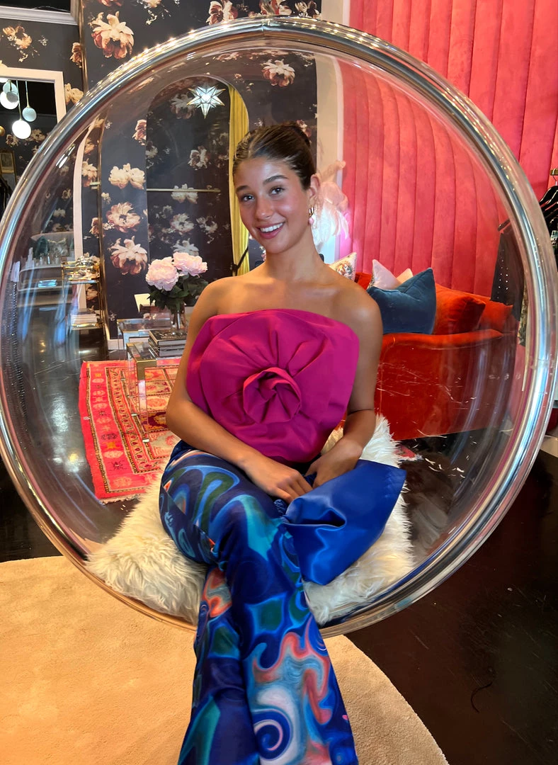 Au Darling New Arrivals Fuchsia Rose Strapless Top