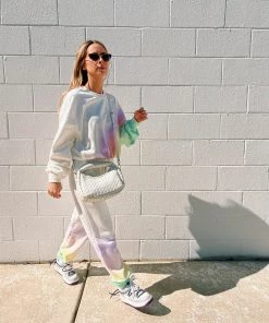 Au Darling Rainbow Sweatsuit Top Clothing