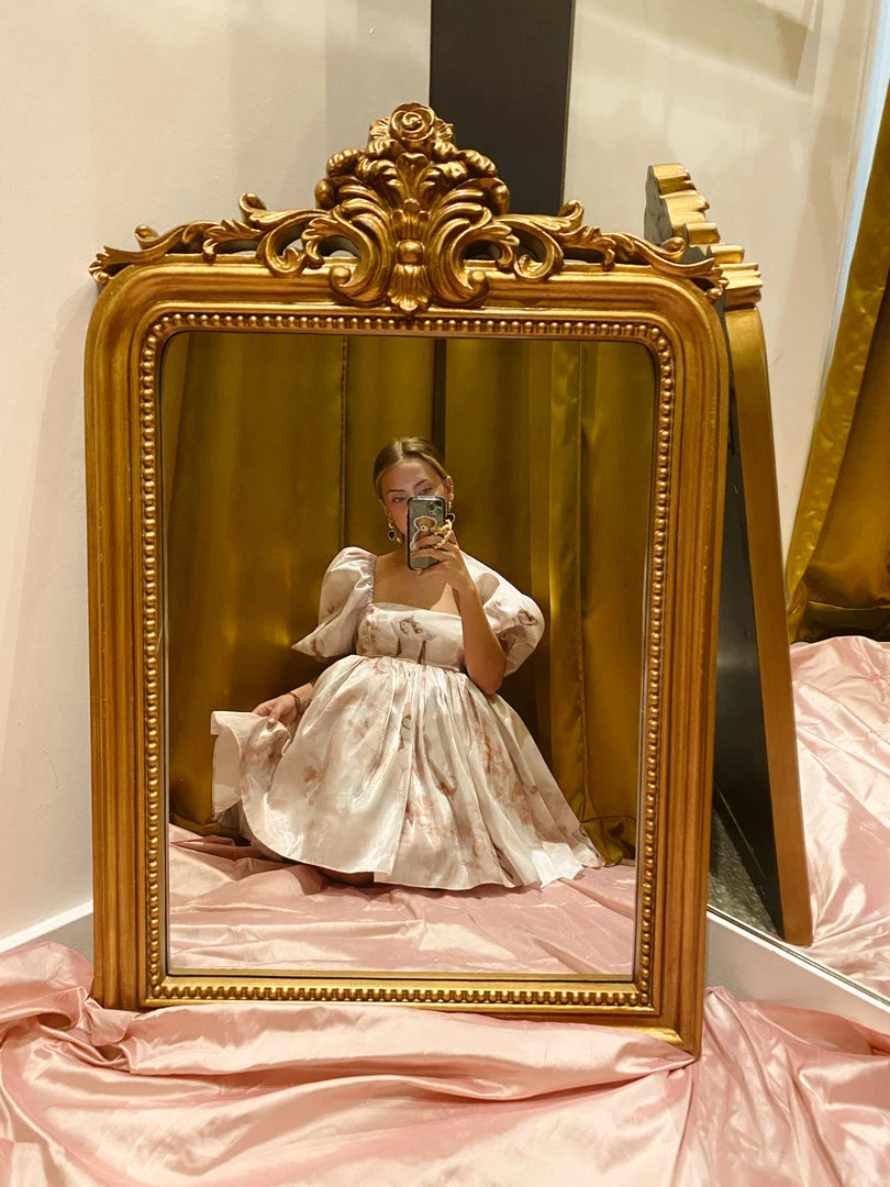 Selkie Bleached Peach Venus Puff Dress Clothing