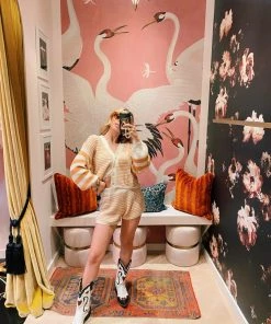 Au Darling Peaches And Cream Knit Shorts