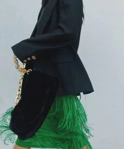 Au Darling Clothing Shake Up Green Fringed Skirt