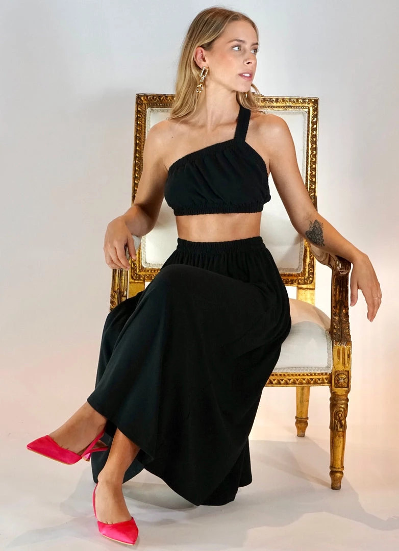 Au Darling Taylor Black Skirt Set Clothing