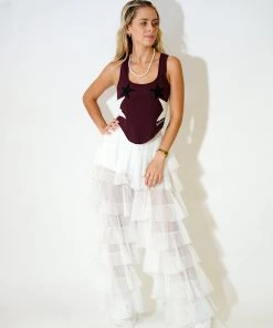 Au Darling Clothing White Tulle Pants