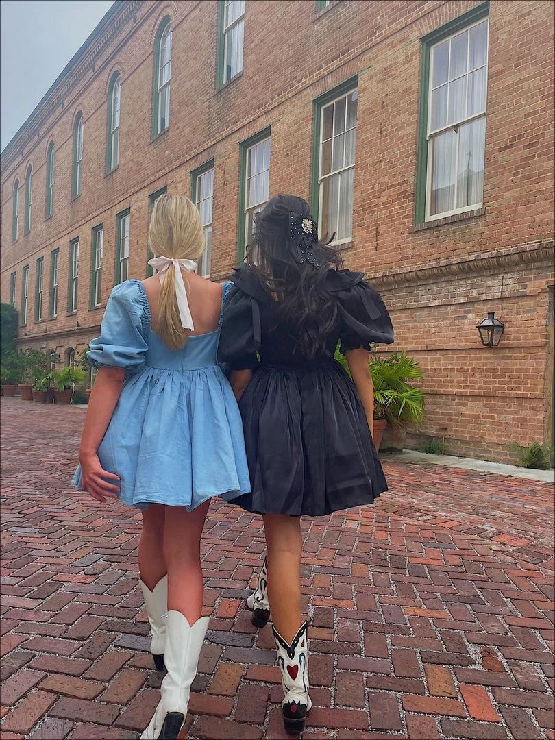 Selkie Clothing The Denim Puff Dress