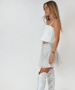 Au Darling Celebrate White Feather Top