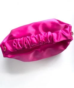 Au Darling New Arrivals Royal Fuchsia Scrunched Evening Bag
