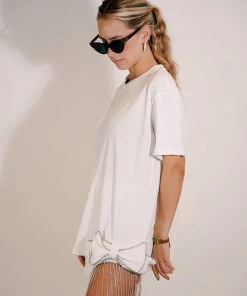 Au Darling Clothing Rhinestone Bow Tee