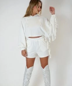 Au Darling White Fringed Lounge Set