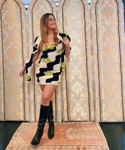 Au Darling Flower Power Knit Dress