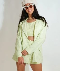 Au Darling Clothing Apple Gingham Blazer