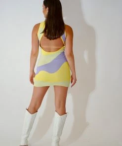 Au Darling Knit Swirl Fitted Dress