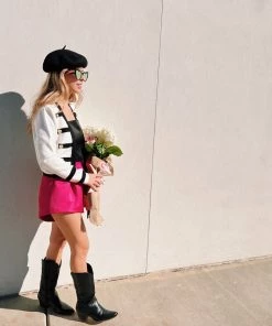 Au Darling Camille Black & White Jacket Clothing