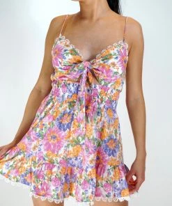 Au Darling Floral Bow Front Dress