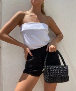 Au Darling Clothing Kat White Sleeveless Blouse