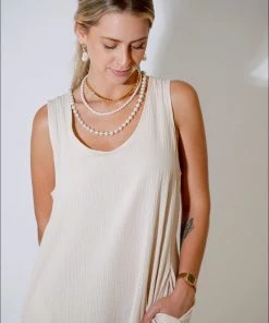 Au Darling The Hailey Tan Summer Dress