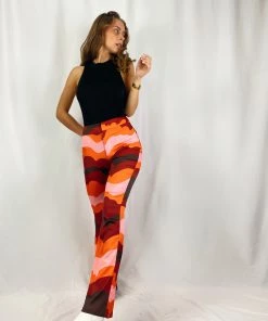 Au Darling Clothing Pink Mod Satin Pants