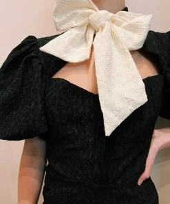 Sister Jane Clothing Black & White Jacquard Mini Dress