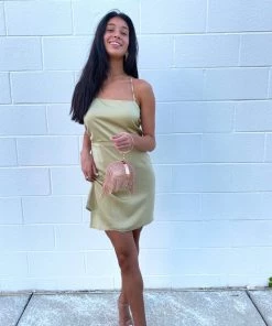 Au Darling Pistachio Mini Dress Clothing