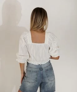 Au Darling Farrah White Summer Top Clothing