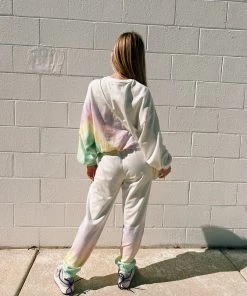 Au Darling Rainbow Sweatsuit Top Clothing