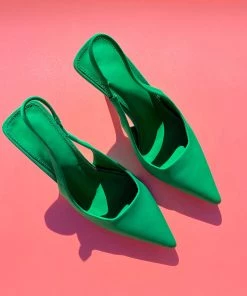 Sho Green Pointed Kitten Heel Accessories