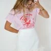 Au Darling Clothing Celebrate White Feather Mini Skirt