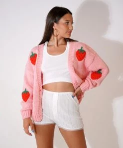 Au Darling Clothing White Pointelle Shorts