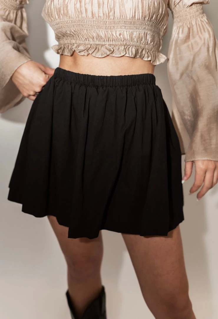 Au Darling Clothing Black Babydoll Mini Skort