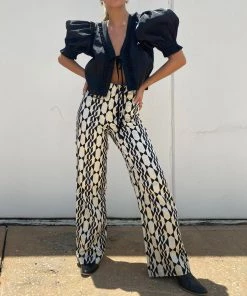 Au Darling Art Deco Print Trousers