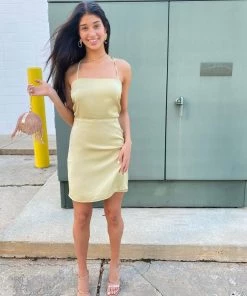 Au Darling Pistachio Mini Dress Clothing