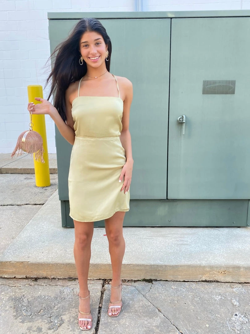 Au Darling Pistachio Mini Dress Clothing