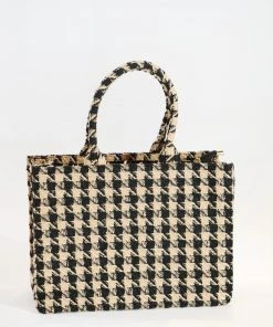 Au Darling Tweed Houndstooth Tote Accessories